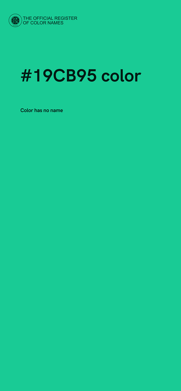 #19CB95 color image