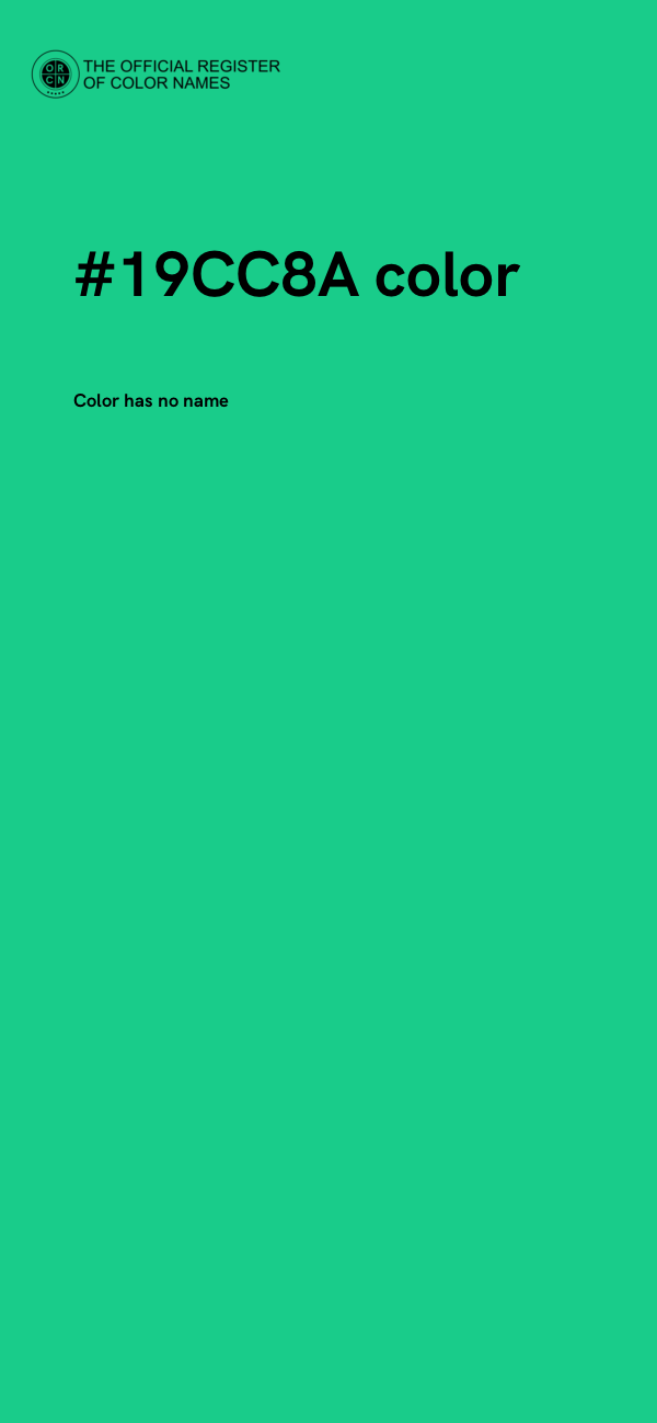 #19CC8A color image