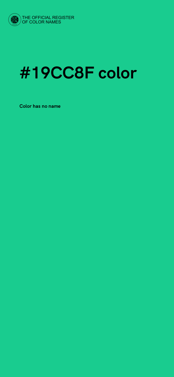 #19CC8F color image