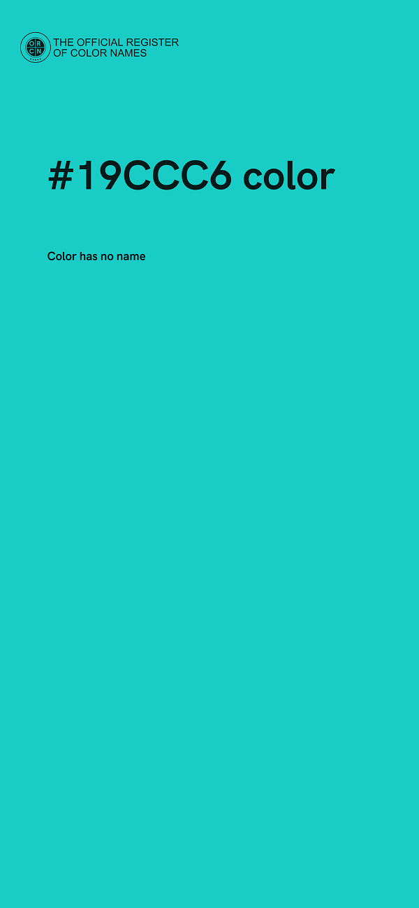 #19CCC6 color image