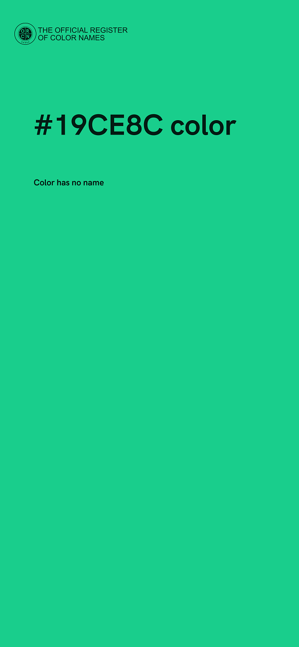 #19CE8C color image