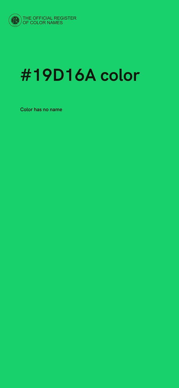 #19D16A color image
