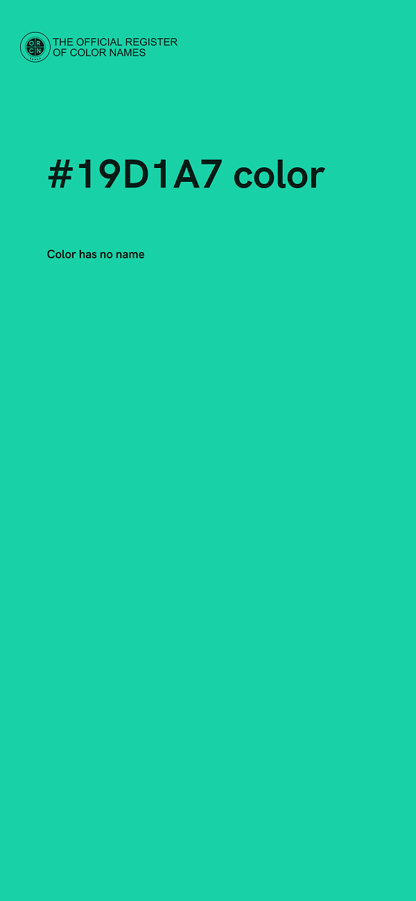 #19D1A7 color image