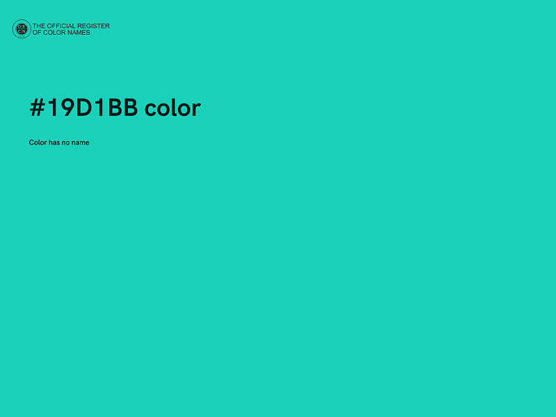 #19D1BB color image