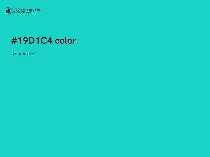 #19D1C4 color image