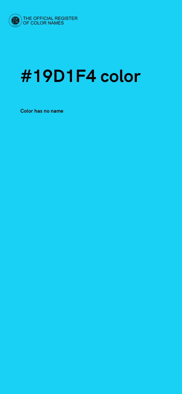 #19D1F4 color image