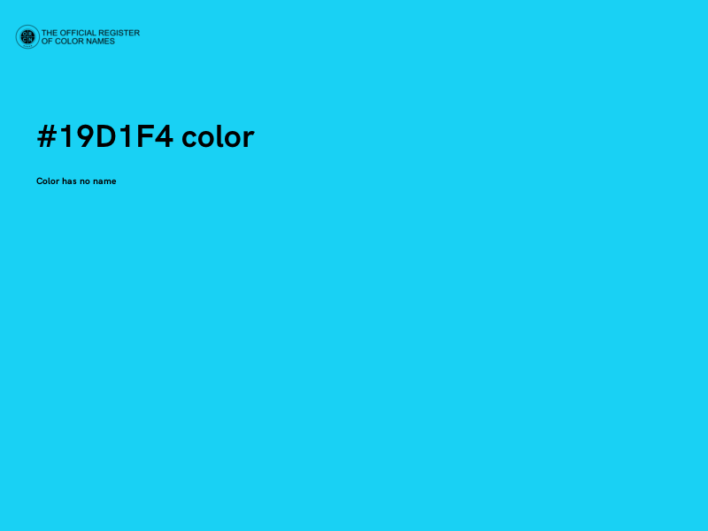 #19D1F4 color image