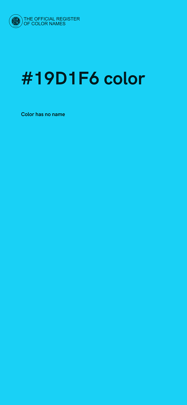 #19D1F6 color image