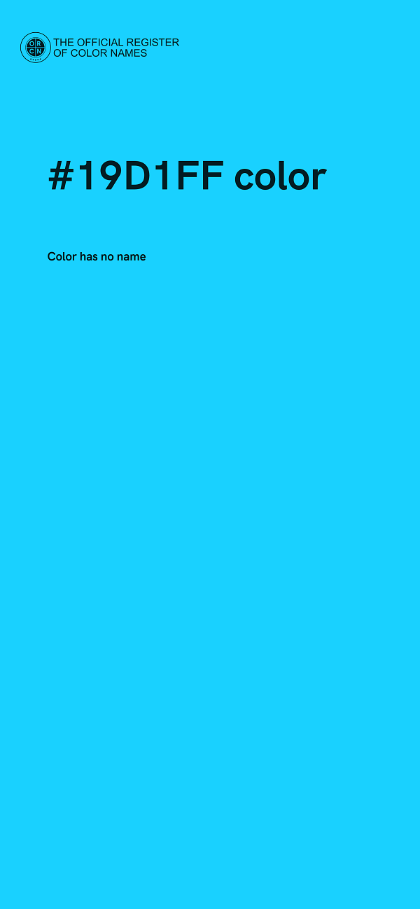 #19D1FF color image