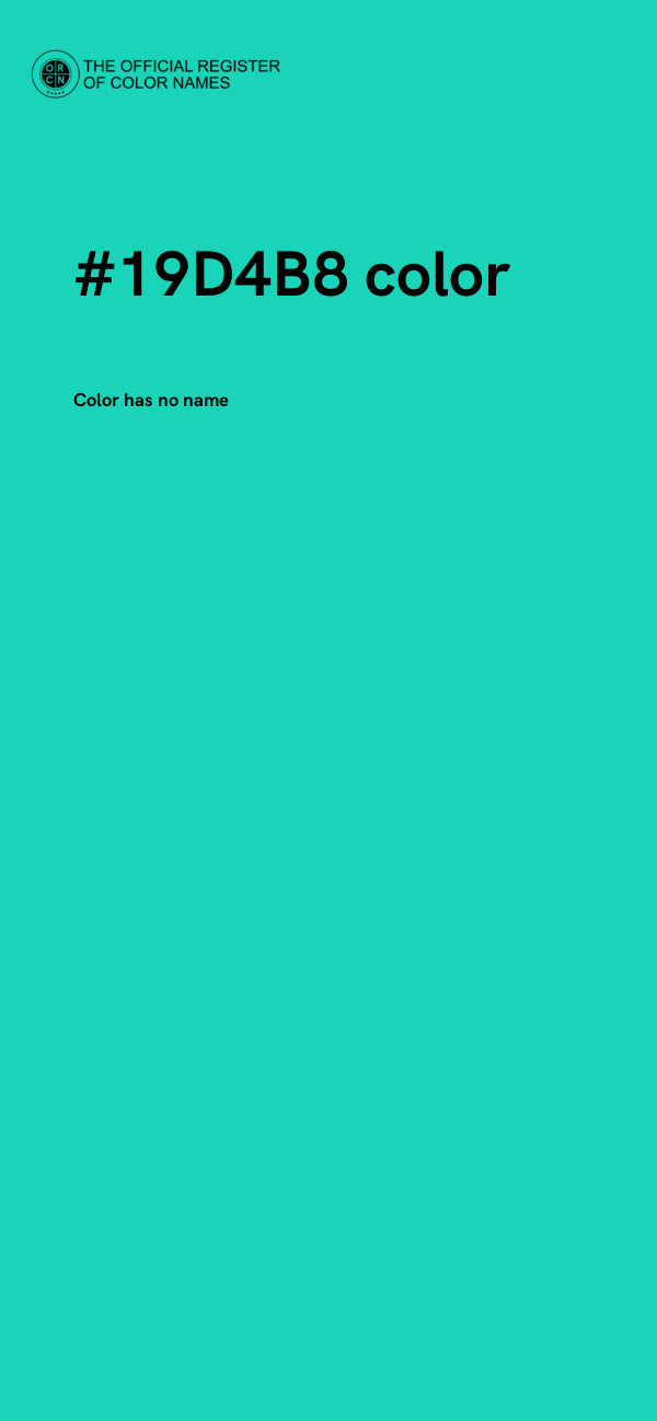 #19D4B8 color image