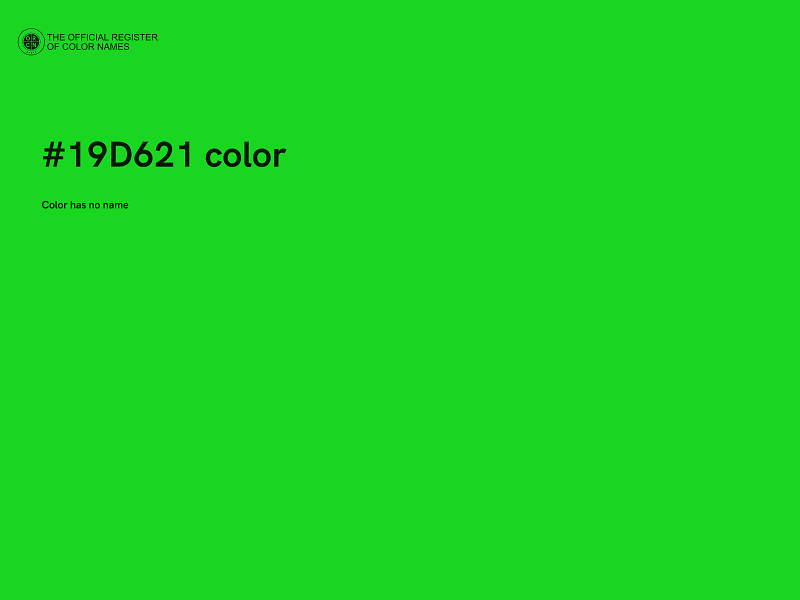 #19D621 color image