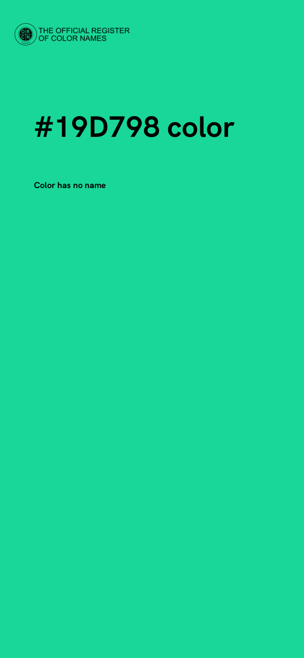 #19D798 color image