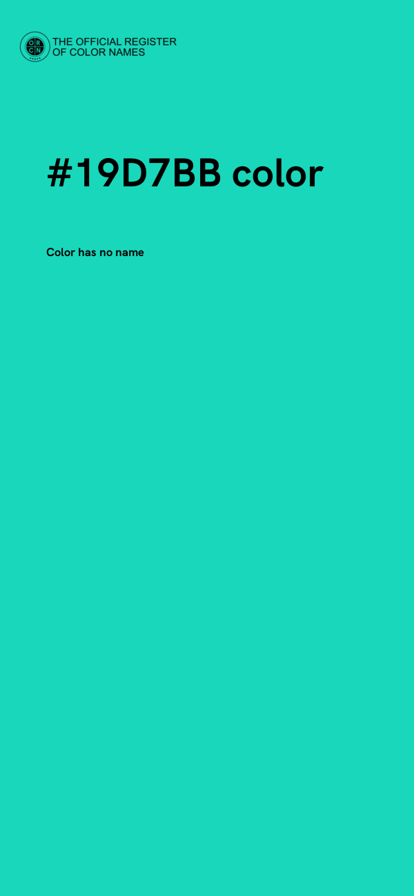 #19D7BB color image