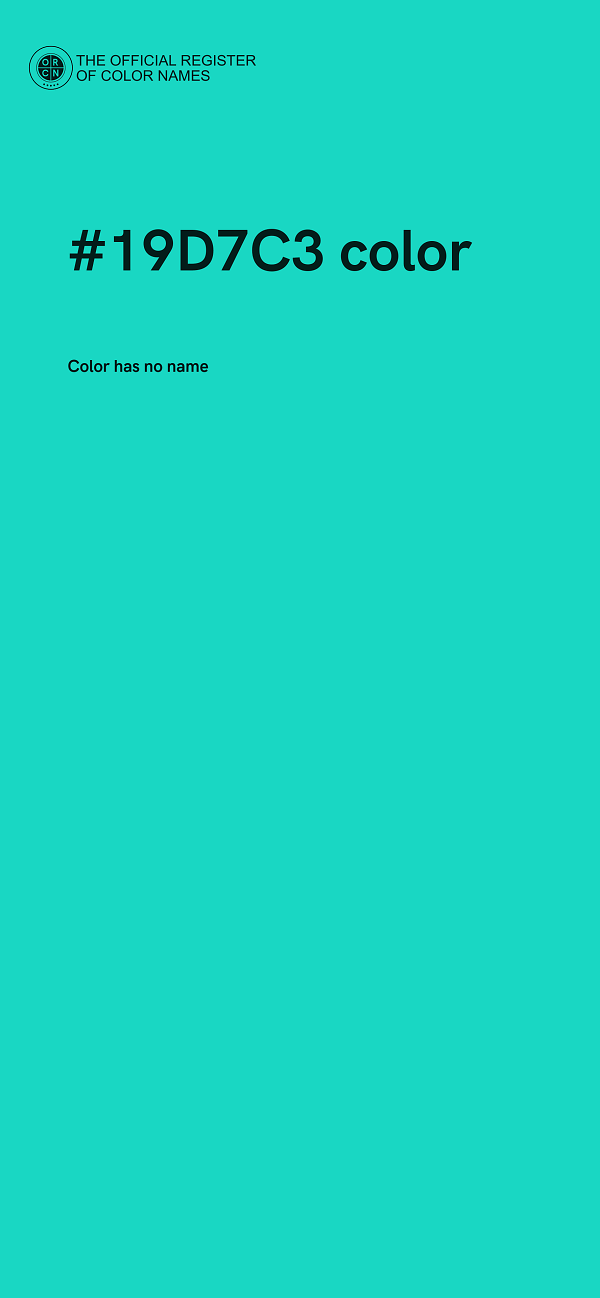 #19D7C3 color image