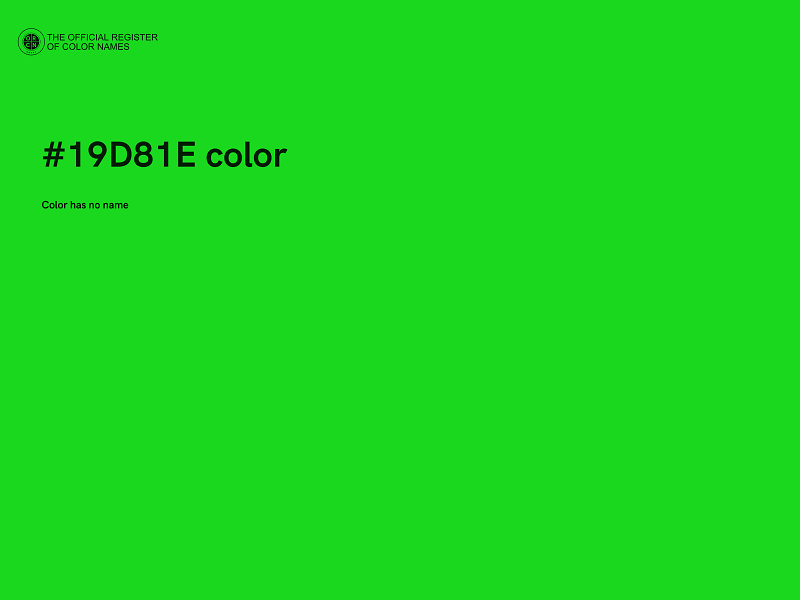 #19D81E color image