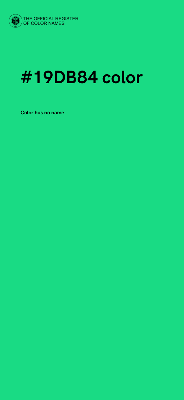 #19DB84 color image