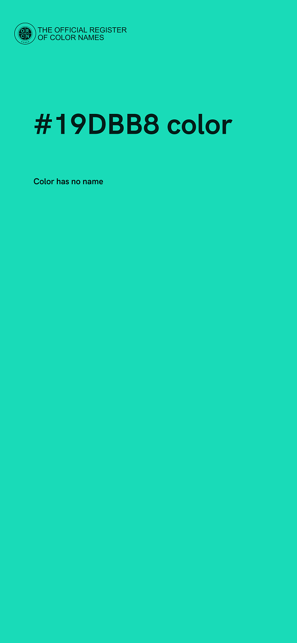#19DBB8 color image