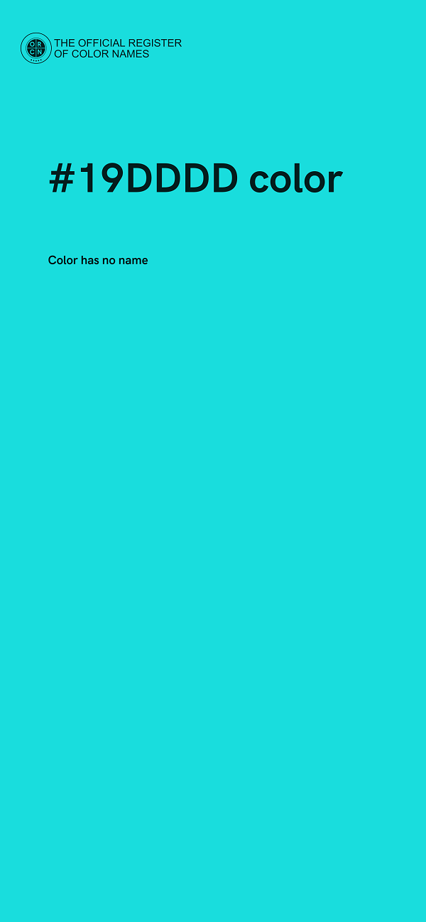 #19DDDD color image