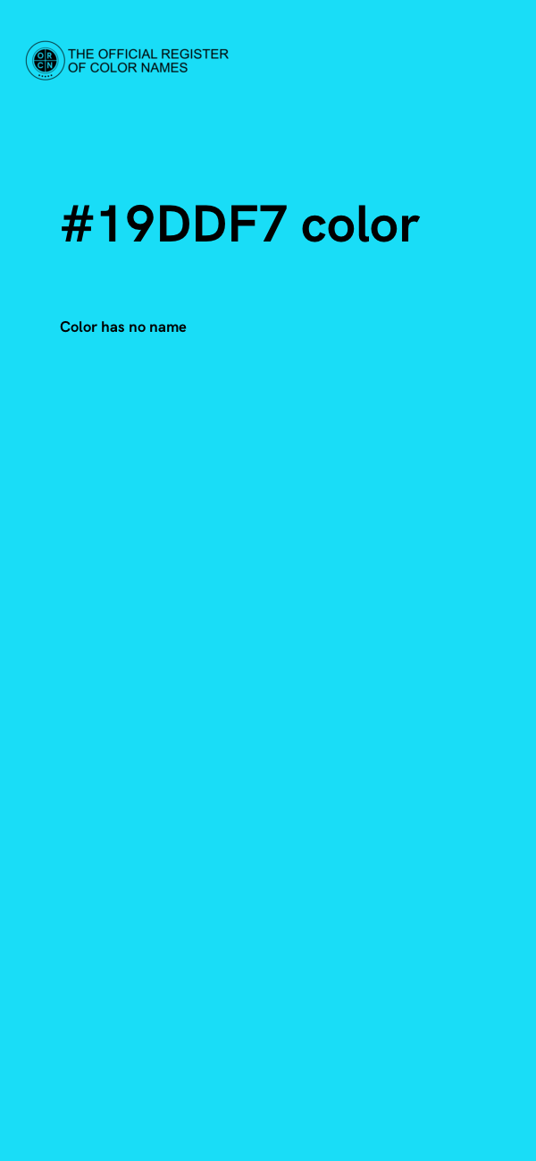 #19DDF7 color image