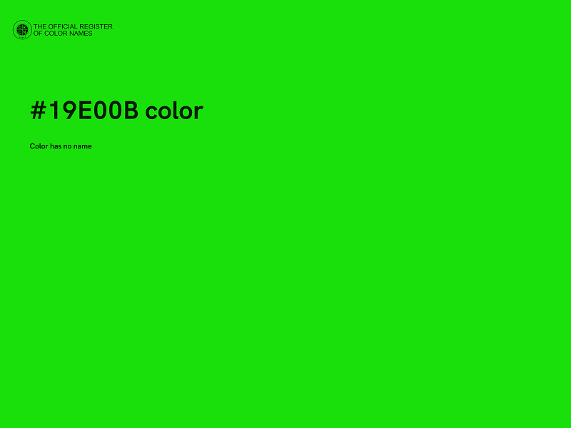 #19E00B color image