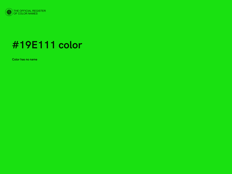 #19E111 color image