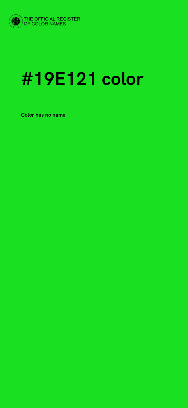 #19E121 color image