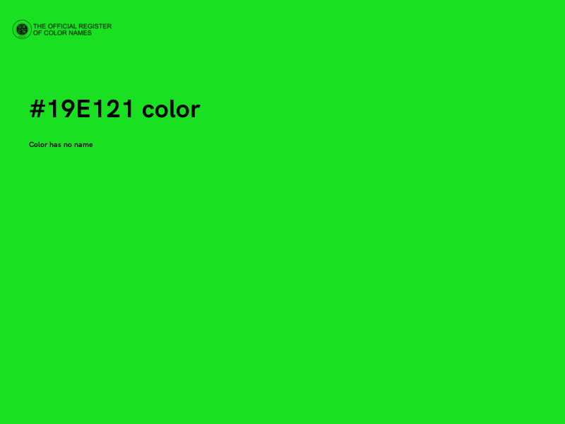 #19E121 color image