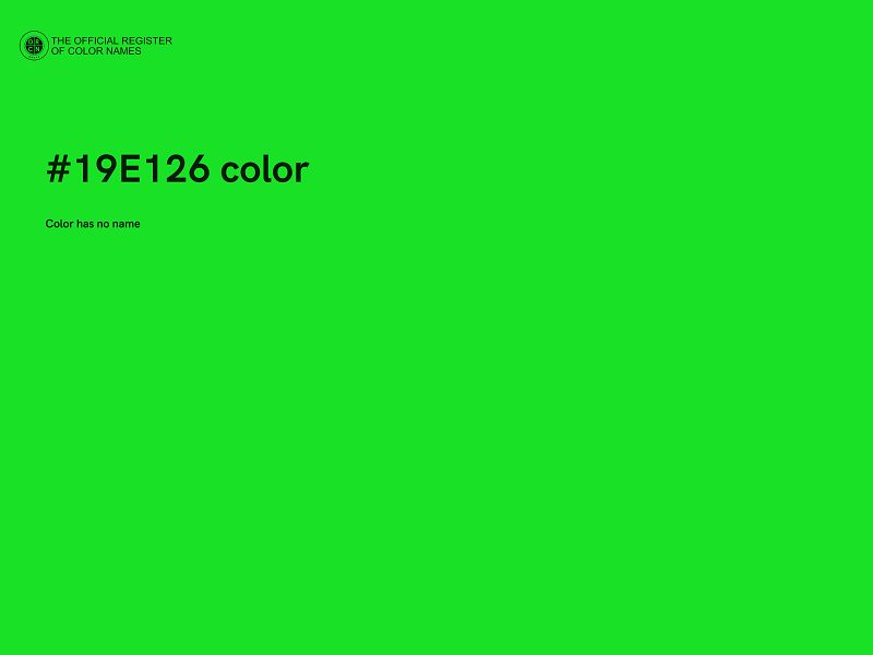 #19E126 color image