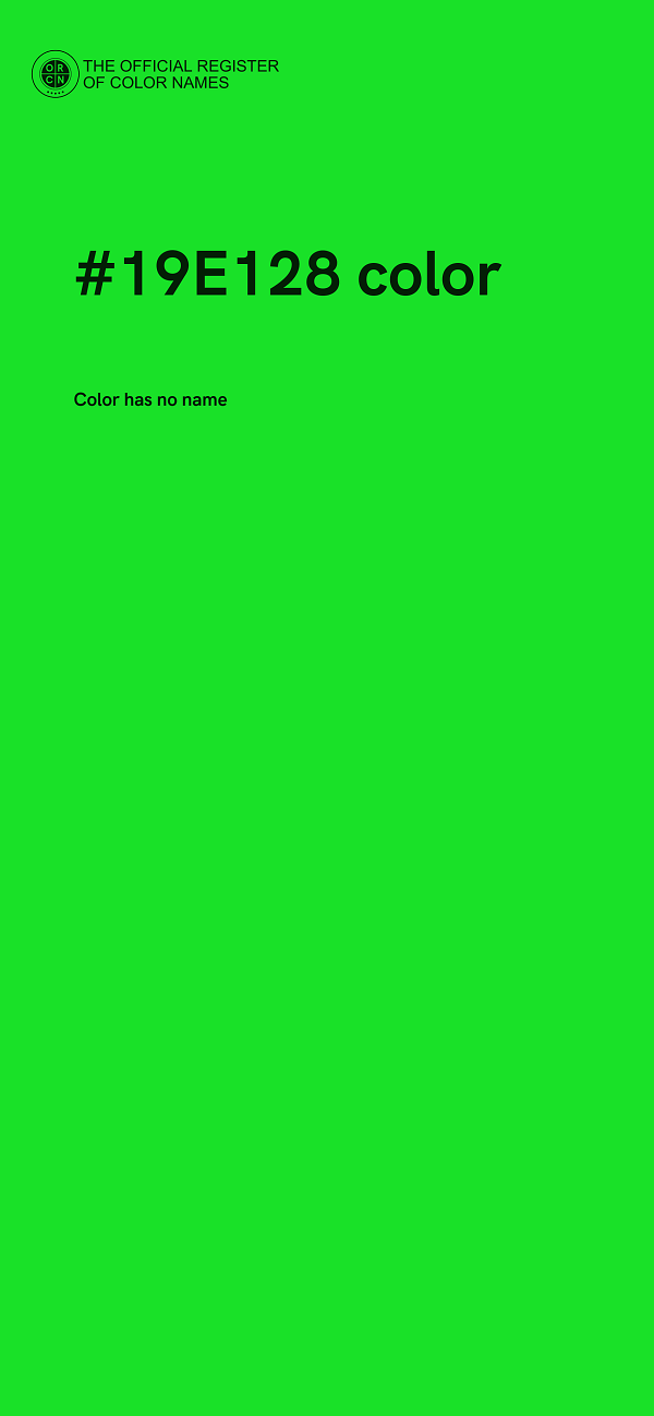 #19E128 color image