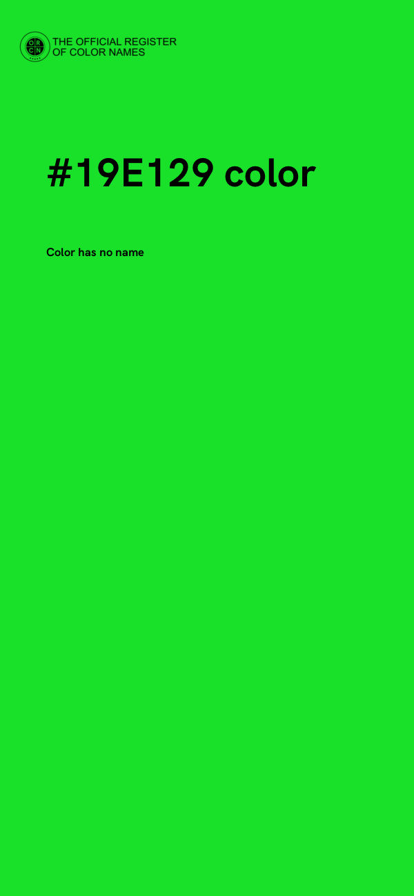 #19E129 color image