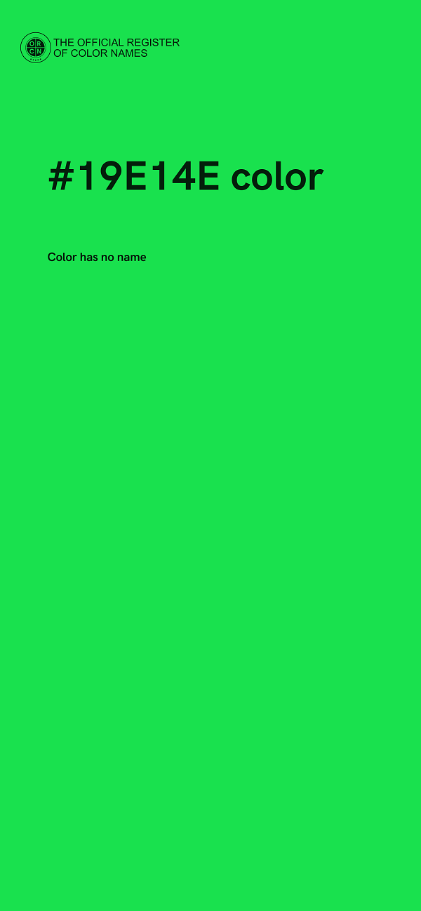 #19E14E color image