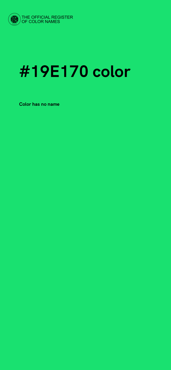#19E170 color image