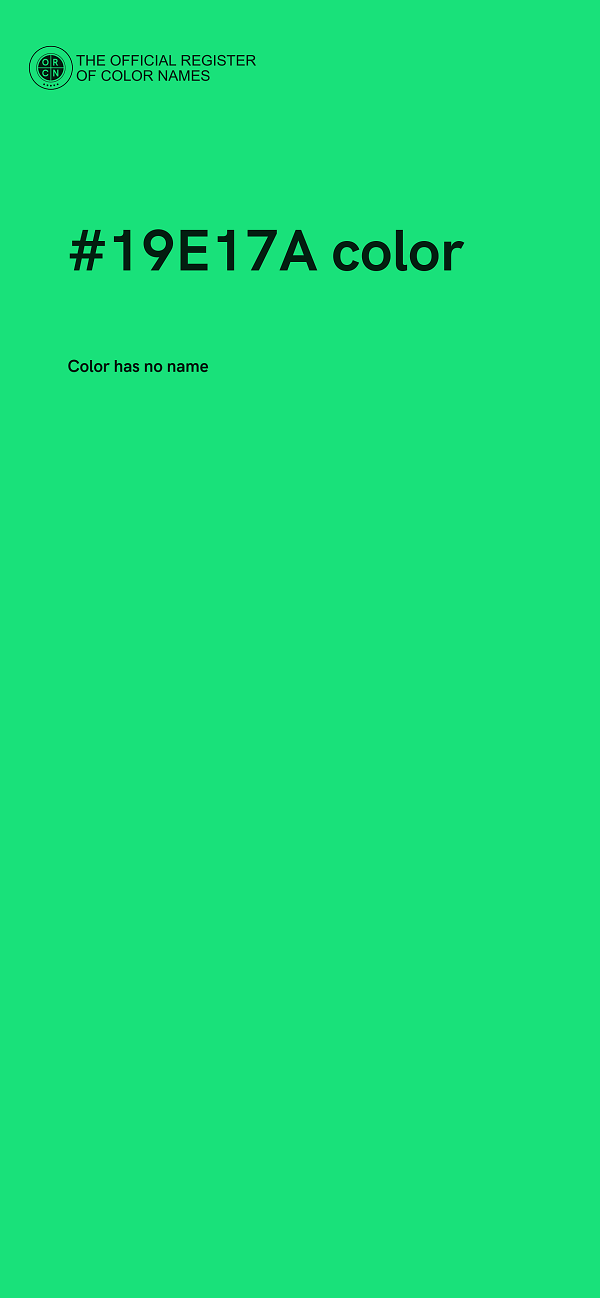 #19E17A color image