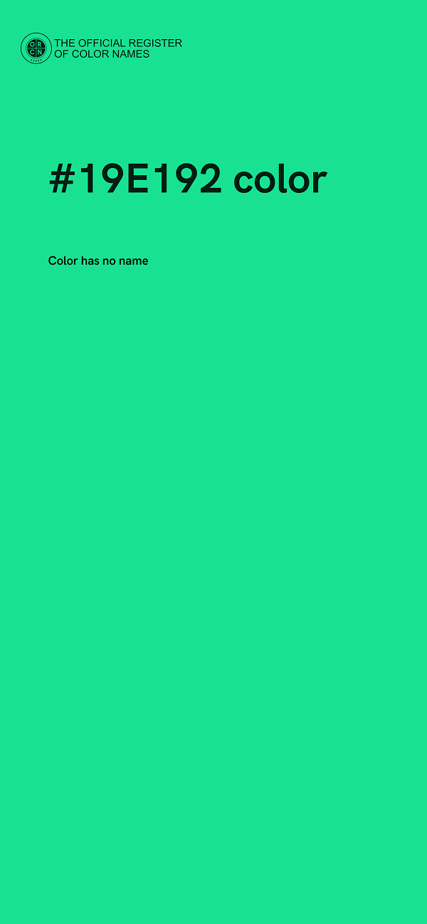 #19E192 color image