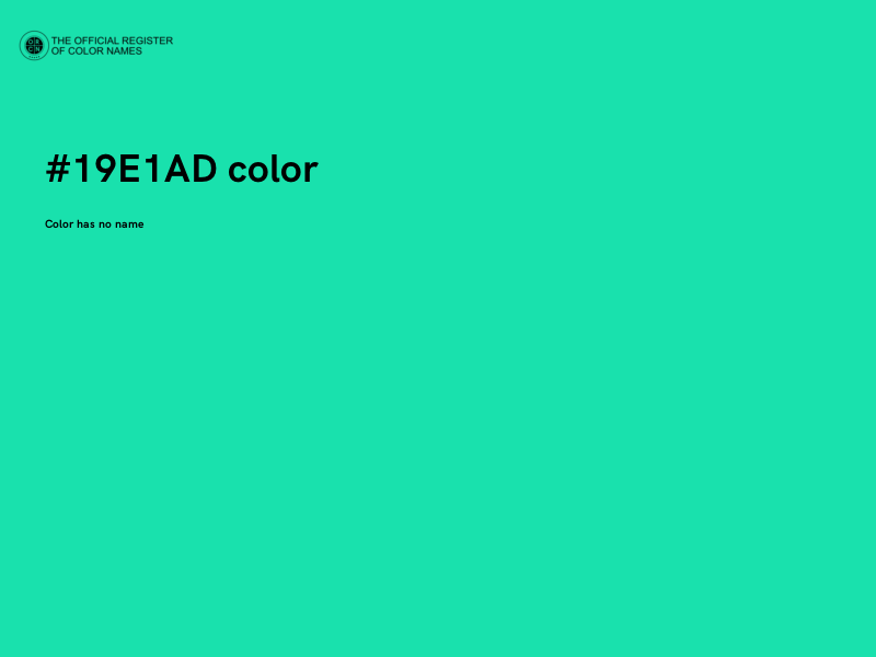 #19E1AD color image