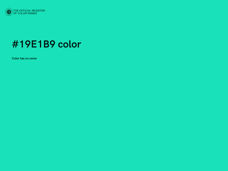 #19E1B9 color image