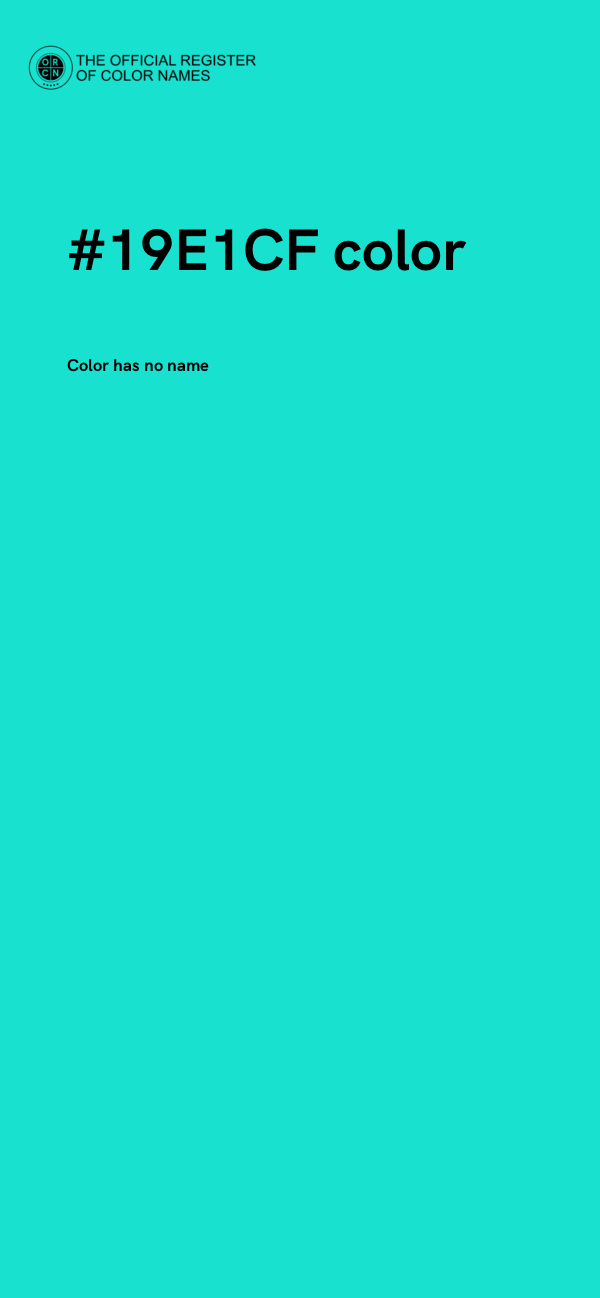 #19E1CF color image