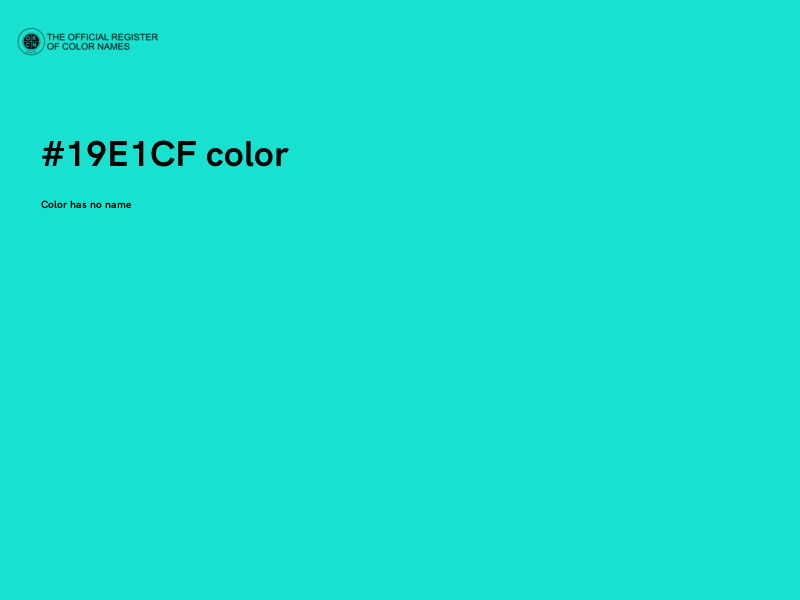 #19E1CF color image