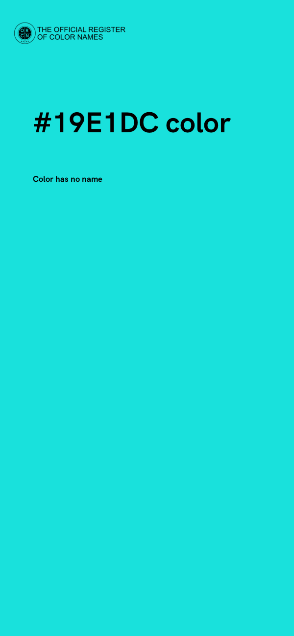#19E1DC color image