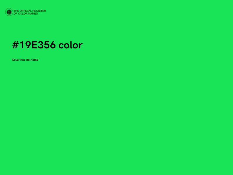 #19E356 color image