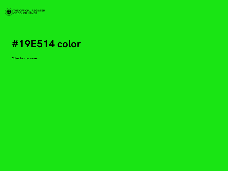 #19E514 color image