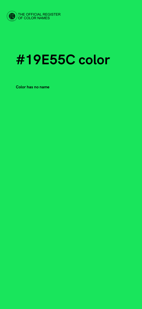 #19E55C color image