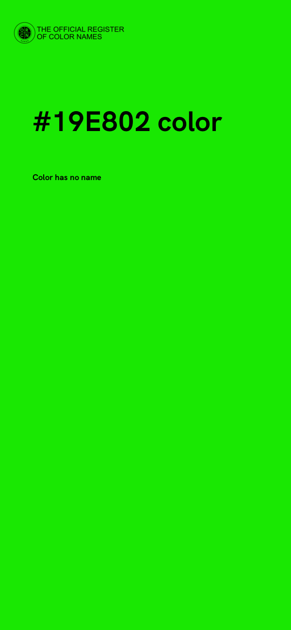 #19E802 color image