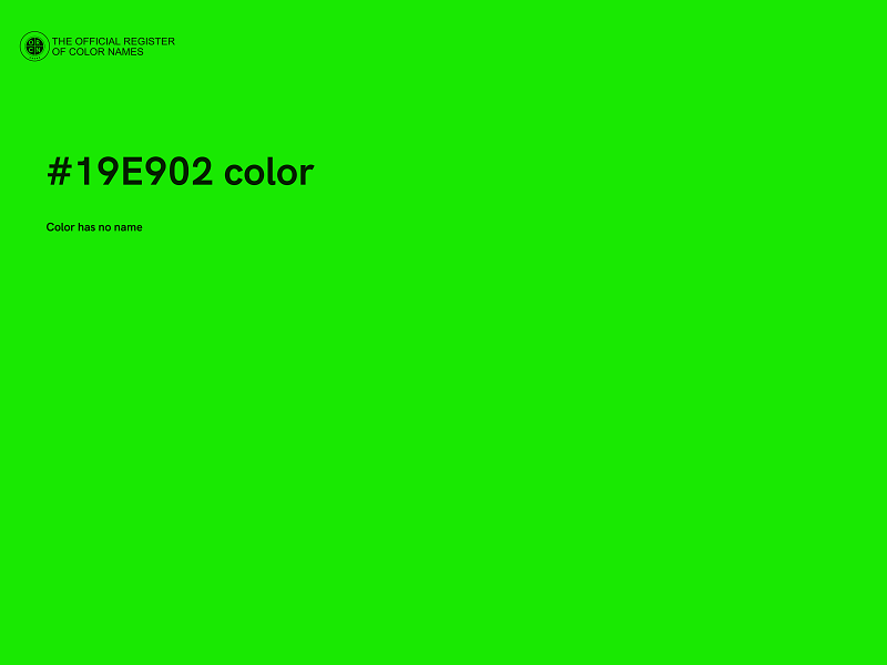 #19E902 color image