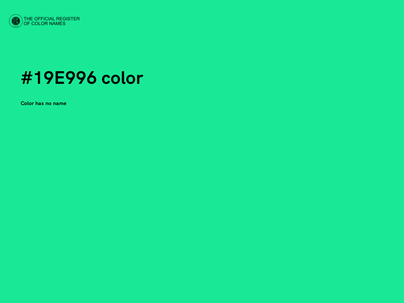#19E996 color image