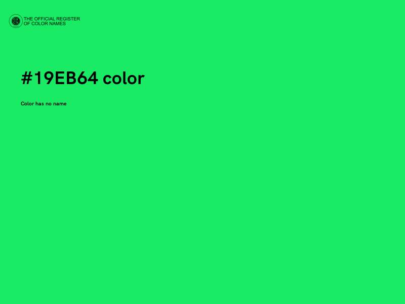 #19EB64 color image