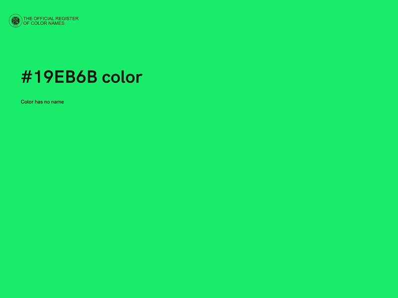 #19EB6B color image