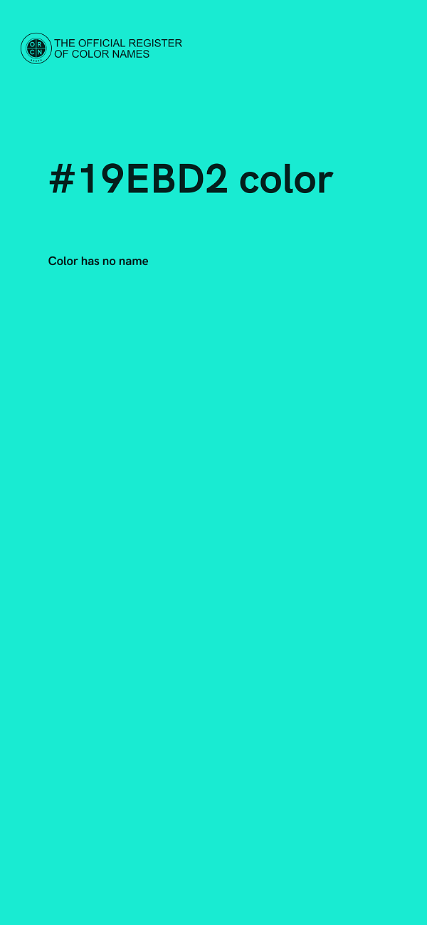 #19EBD2 color image