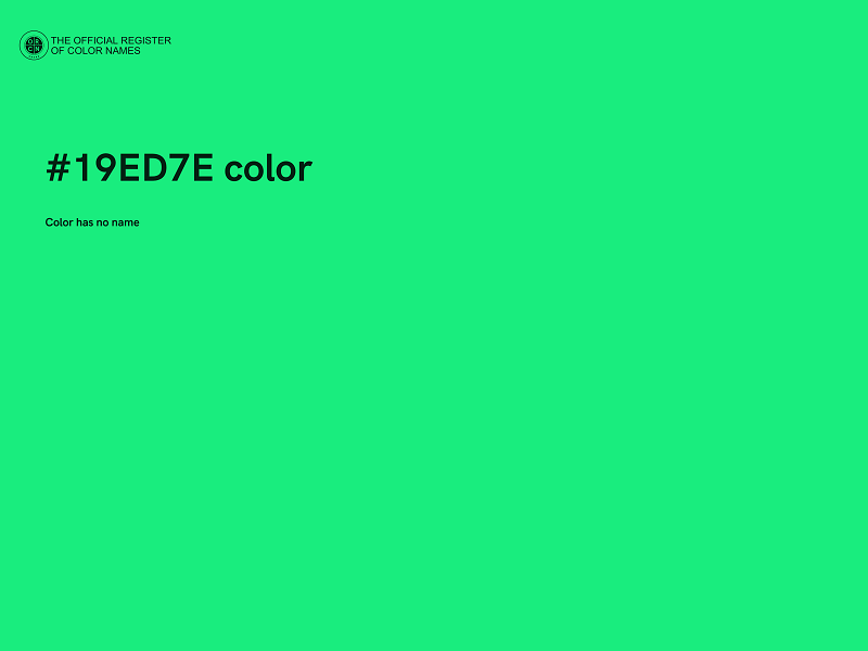 #19ED7E color image