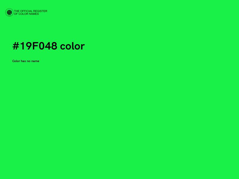 #19F048 color image